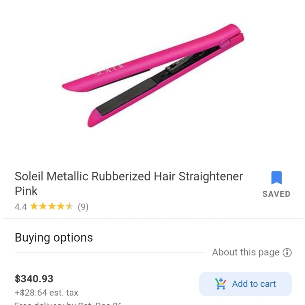 Hair straightener